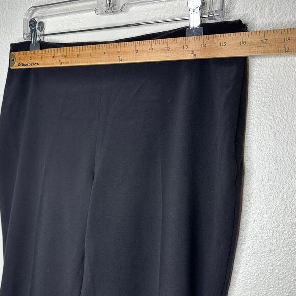Tahari Black High Waist Straight Leg Size Zip Trouser Pant 6 - Picture 10 of 12